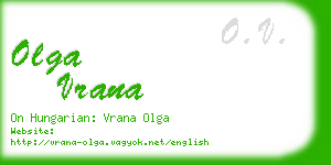 olga vrana business card